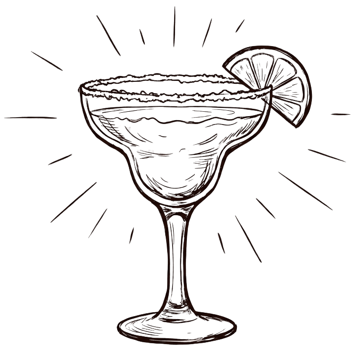 Margarita glass illustration